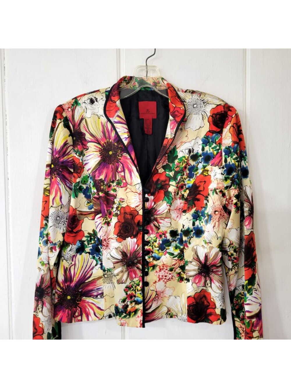 JS Collections Silk Floral Jacket - Picture 2 of 7